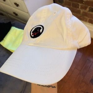 White Southern Proper dog hat.